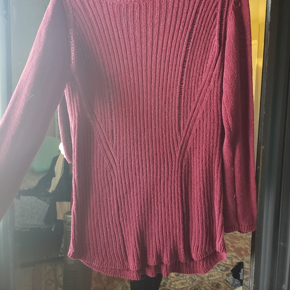 Short Red Sweater Dress - Picture 2 of 2
